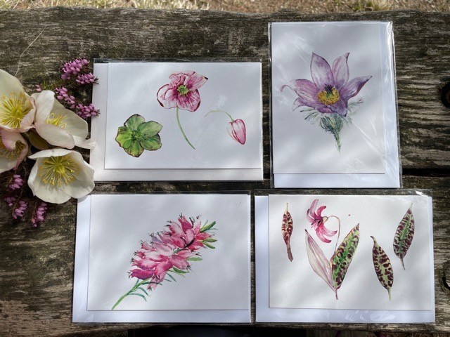UriKuri Greeting Cards, a set of 5 (Spring Flowers) - UriKuri ...